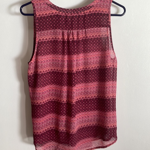 Pink Printed Sheer American Eagle Top, Size: M - Picture 2 of 3
